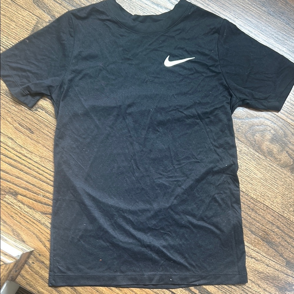 Nike Black Dri-Fit Short Sleeve Tee Iconic Swoosh